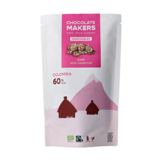 Chocolatemakers Snackable Zartbitter 60% mit Haselnuss Bio 100 Gramm