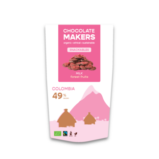 Chocolatemakers Snackable Milk Chocolate 49% with Forest Fruits Organic 100 Grams