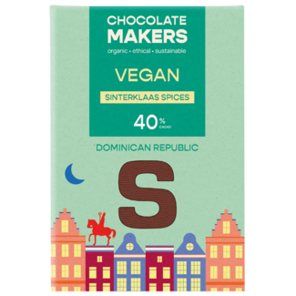 Chocolatemakers Sint letter milk vegan organic 100 Gram