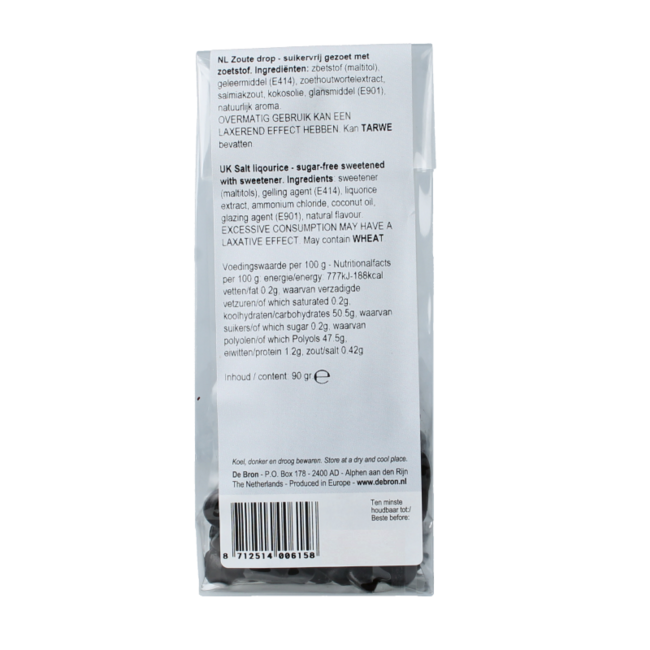 De Bron Sugar-free Salty Clovers 90g