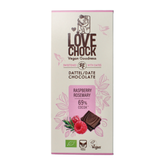Lovechock Lovechock Raspberry rosemary organic 70 Gram