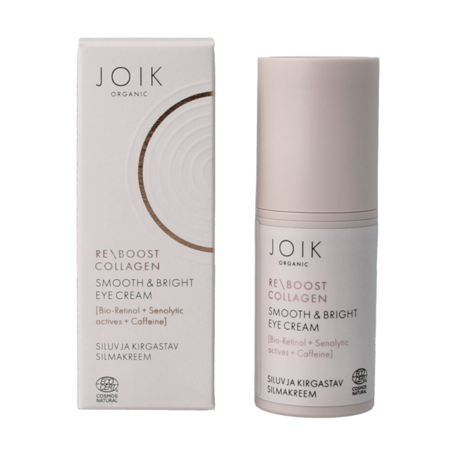 Joik Organics Crema contorno occhi al collagene Re-boost levigante e illuminante 15 Millilitri