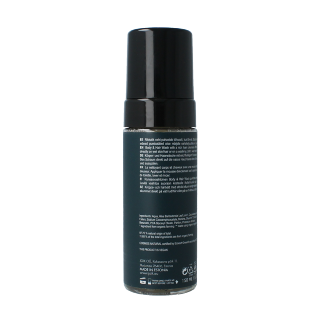 Joik Organics Men body & hair wash 150 mililitros