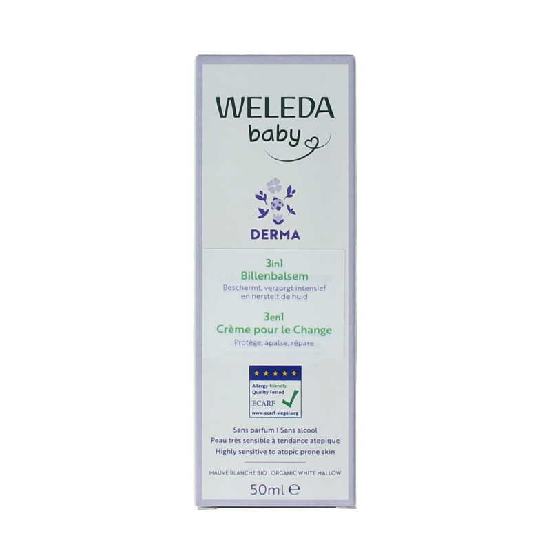 Weleda Baby derma 3 en 1 bálsamo para el culito bio 50 mililitros