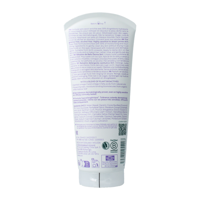 Baby Derma 3-in-1 Duschcreme Bio 200 Milliliter