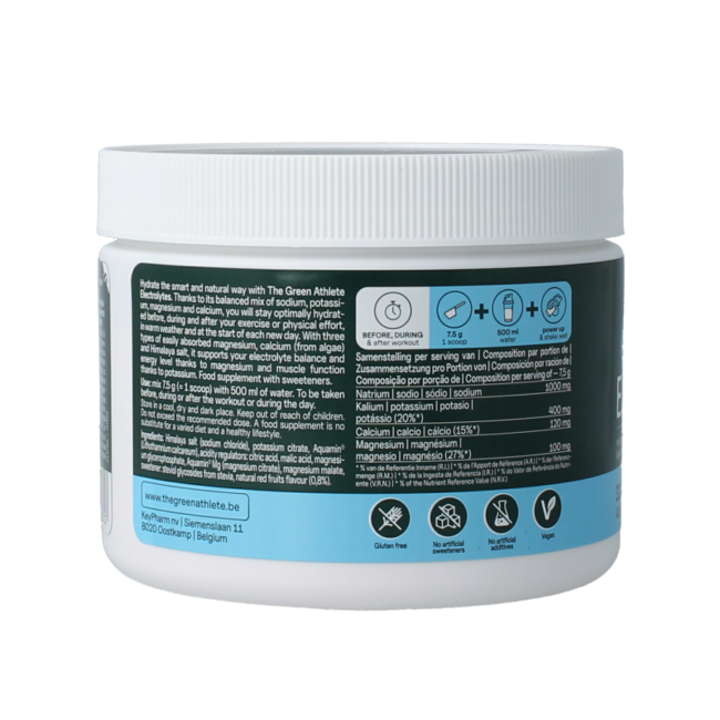 The Green Athlete Electrolytes frutos rojos 320 gramos
