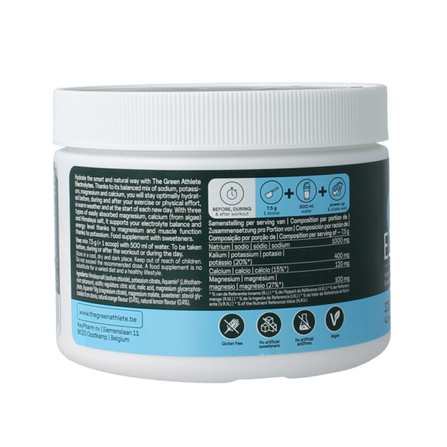 The Green Athlete Electrolytes Orange & Lemon 320g