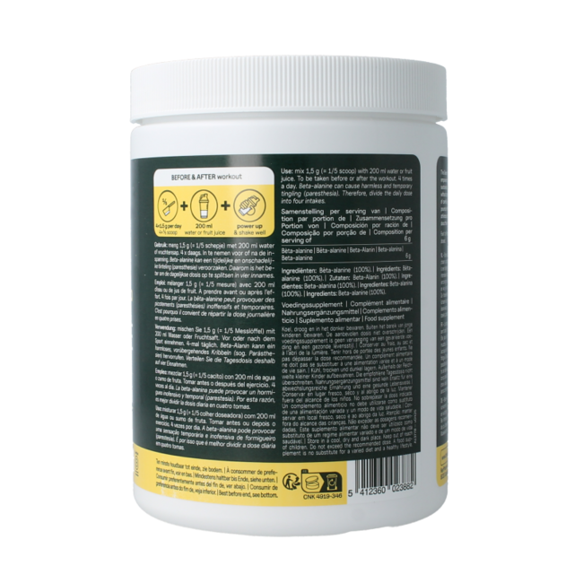 The Green Athlete Beta alanine 600 Gramos
