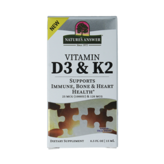 Natures Answer Vitamin D3 and K2 drops 15 Millilitres