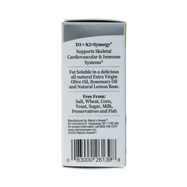 Gouttes de Vitamine D3 et K2 15 Millilitres