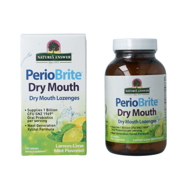 Natures Answer PerioBrite pastilles pour bouche sèche 100 comprimés à sucer