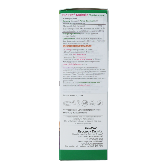 Estratto Bio di Maitake Natures Answer senza Alcool 30 Millilitri