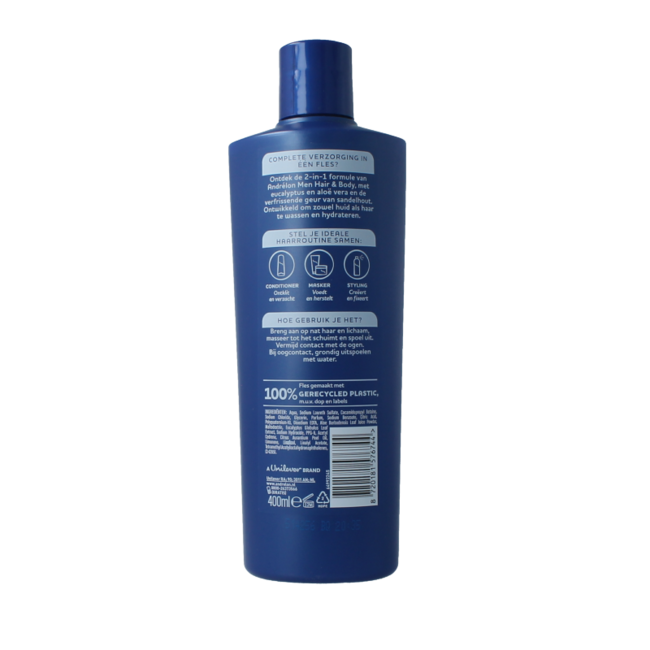 Shampooing homme cheveux & corps 400 ml