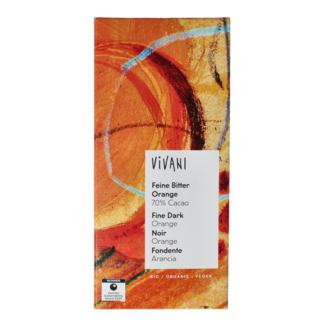 Vivani Dunkle Schokolade Orange 70% Bio 80 Gramm
