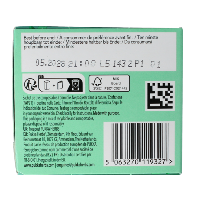 Mint matcha green tea bio 20 Zakjes