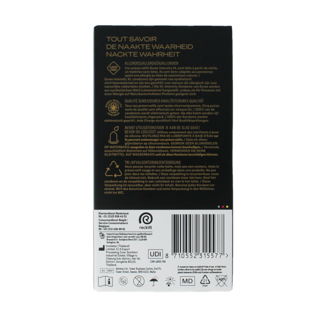 Preservativi Intensity XL 10 Pezzi