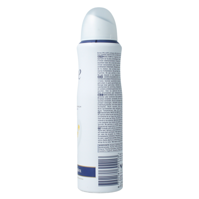 Dove Deodorant spray original 0% 150 Millilitres