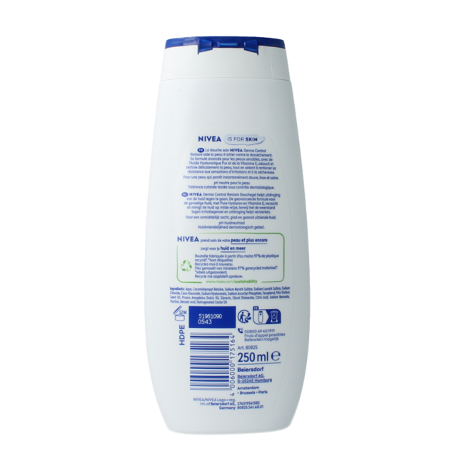 Gel douche derma control restore 250 millilitres