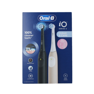 Oral B Brosses à dents électriques iO2 duo noir/rose 2 pièces