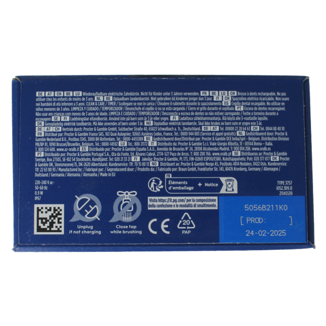 Elektryczna szczoteczka do zębów IO2 Black 1 sztuka