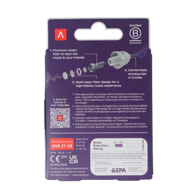 PartyPlug Pro transparent 1 Paar