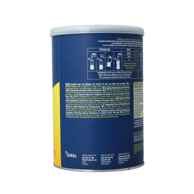 Maxim Sports drinkpowder latas limón fresco 480 gramos