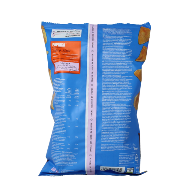 Proper Chips Chrupki paprykowe bezglutenowe 85 Gramów