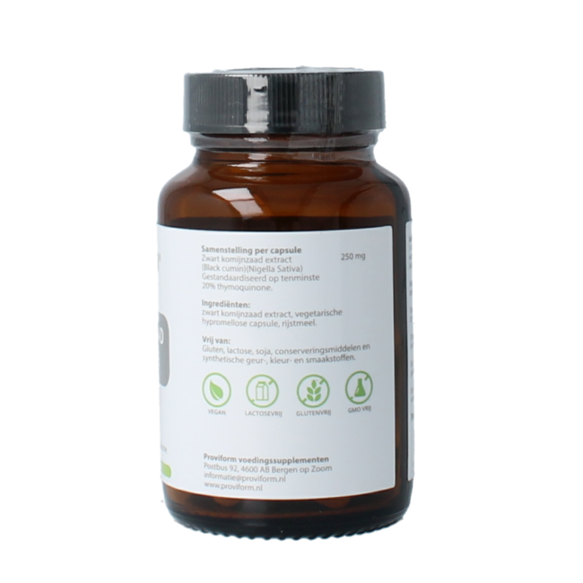 Proviform Schwarzkümmelsamen 250 mg (20 % Thymoquinon) 60 vegetarische Kapseln