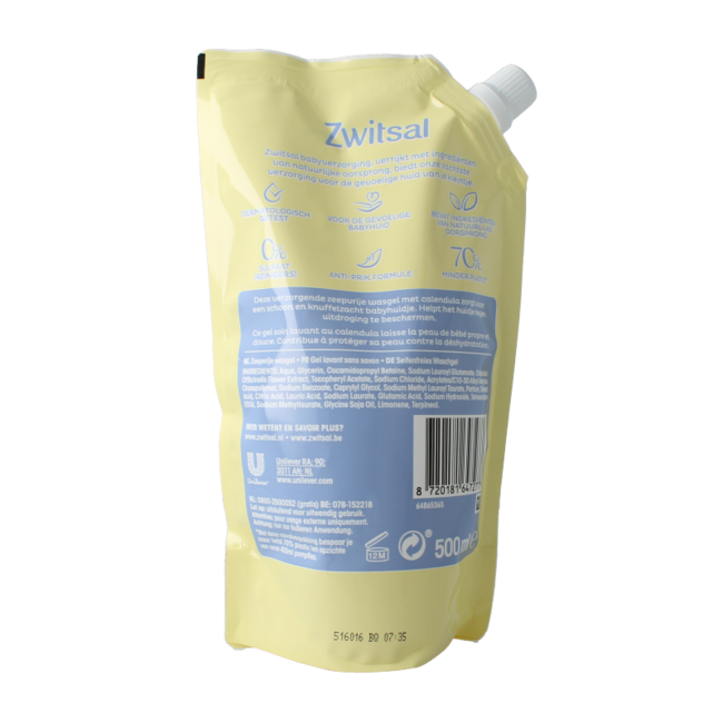 Soap-free washing gel refill 500 Millilitres