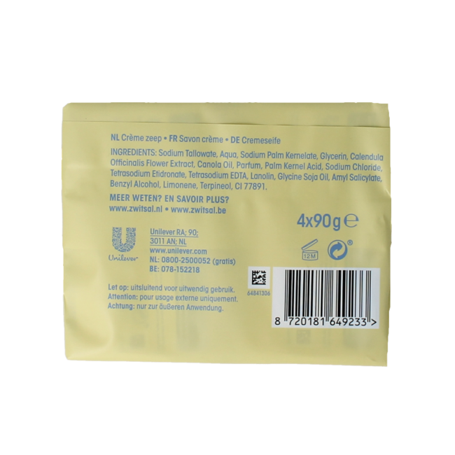 Zwitsal Seife 4er-Pack 360 Gramm