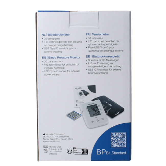 Microlife BPB1 Tensiómetro estándar 1 unidad