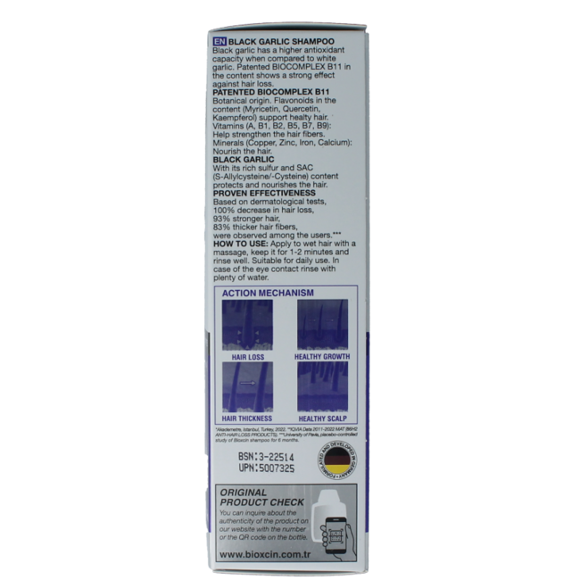 Shampoo zwarte knoflook 300 Milliliter