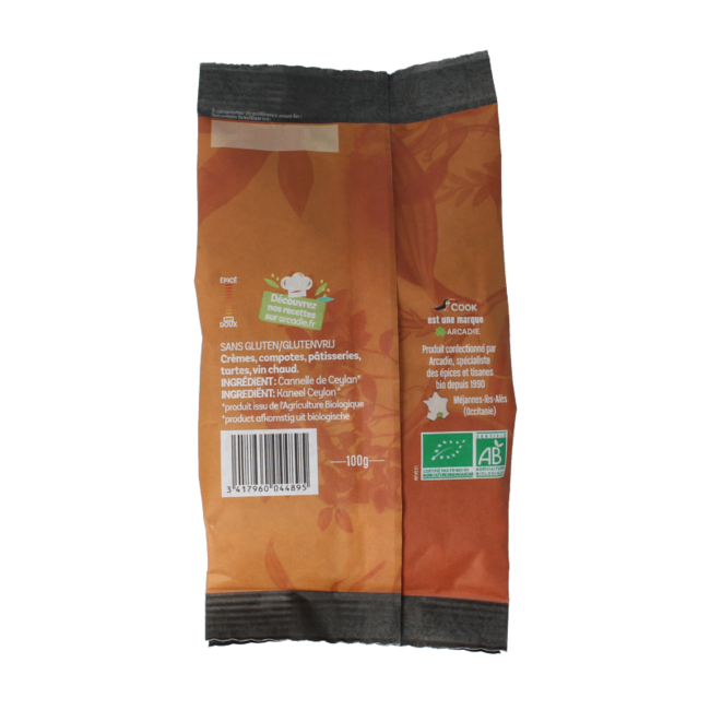 Cannelle de Ceylan moulue bio 100 g