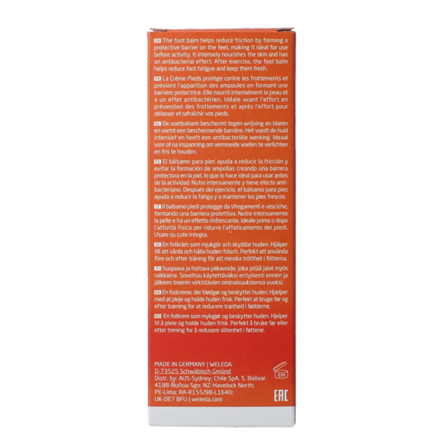 Sports foot balm 75 Millilitres