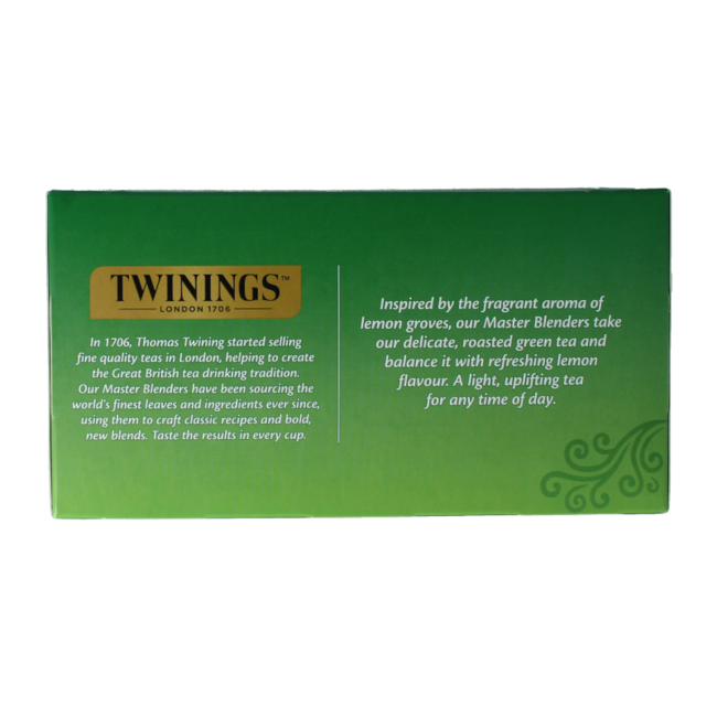 Thé vert au citron Twinings - 50 sachets enveloppés