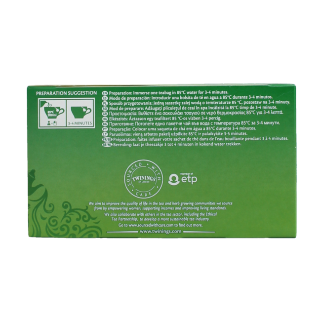 Té verde con limón Twinings - 50 sobres