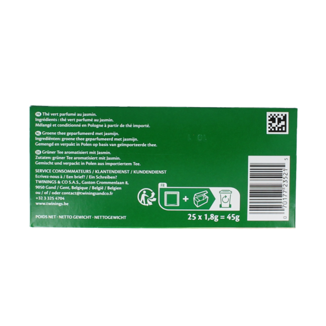 Té verde jazmín 25 bolsitas