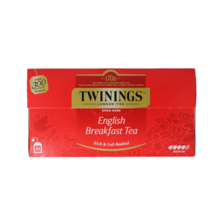 Twinings English breakfast tea envelope black 25 bags