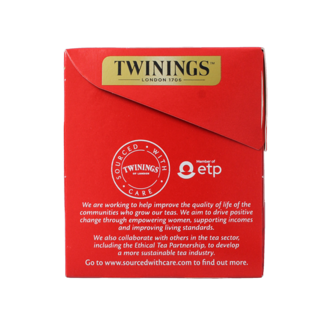 Thé English Breakfast noir en sachets enveloppés 25 sachets