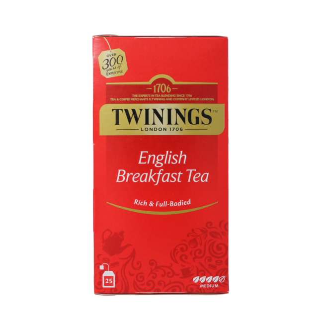 English breakfast tea envelope black 25 bags