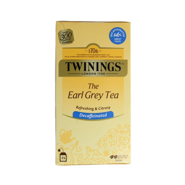 Earl grey décaféiné enveloppe noir 25 sachets