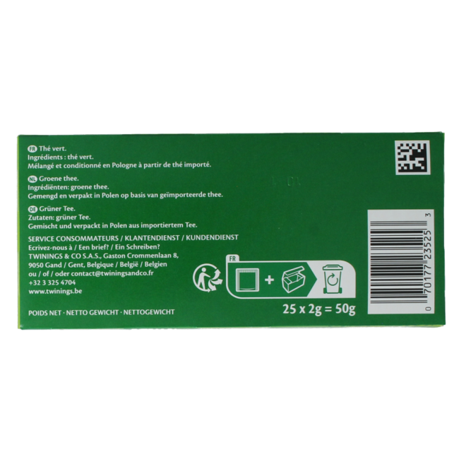 Té verde puro 25 bolsitas