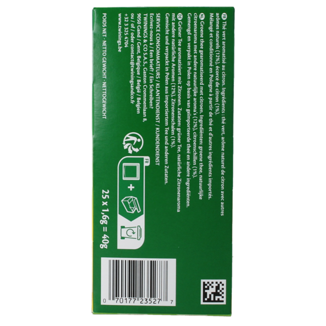 Té verde limón 25 bolsitas