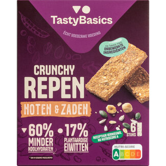 TastyBasics TastyBasics Crunchy lower carb bars nuts & seeds 138 Gram