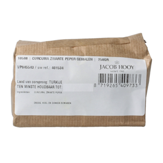 Jacob Hooy Turmeric black pepper ground 250 Gram
