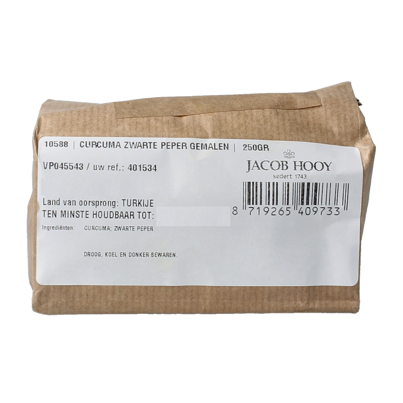 Jacob Hooy Curcuma e pepe nero macinati 250 Grammi