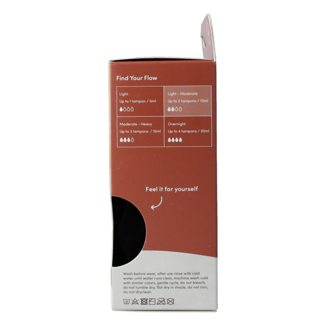 Boody Braguitas menstruales bikini negro ligero/normal L 1 unidad