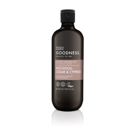 Baylis & Harding Goodness men showergel patchouli, cedar & cypress 500 Milliliter