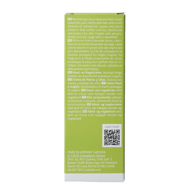 Crema de manos y uñas de cítricos 50 ml