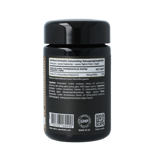 Purovitalis Liposomales Vitamin D3 60 Vegetarische Kapseln